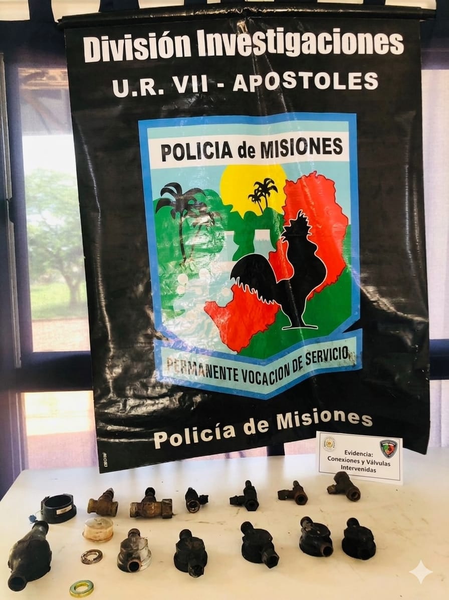 Detuvieron a dos jóvenes por robar medidores de agua en Apóstoles 2